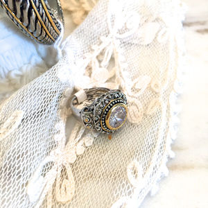 COPY - Beautiful Silver Ring With 18KGE